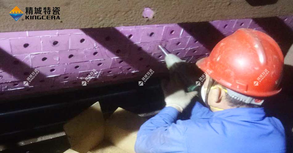 恒峰g22牌新型耐磨陶瓷布料机圆辊使用效果