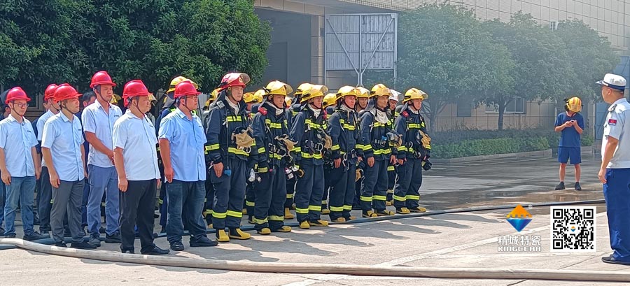 恒峰g22起劲配合消防联合演练，，，，共筑清静生产防地